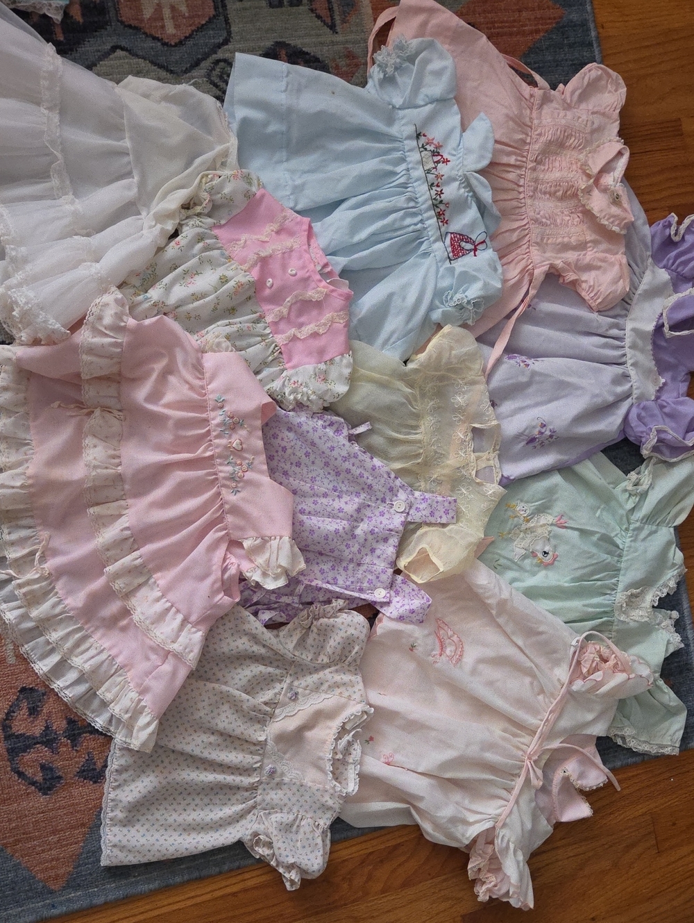 Vintage Dresses Baby Girl Bundle 6-12 Month 11 Piece